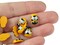 30 13mm Wooden Bee Cabochons - Flat Back Bumblebee Cabochons 1185